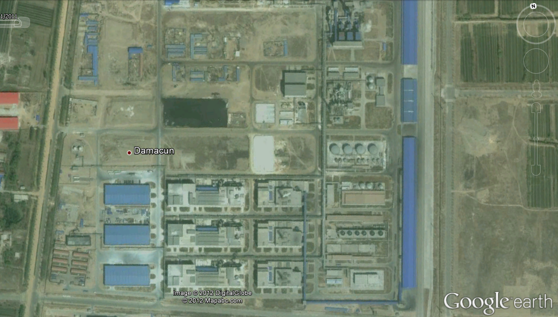 Sulphate TiO2 plant of Jinan Yuxing Chemical Co_Bluestar Group_from Satellite view