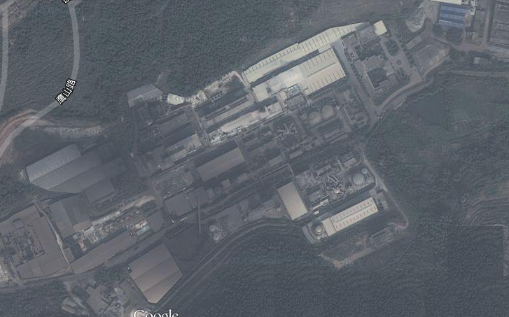 Sulphate TiO2 plant of Guangdong Huiyun Titanium Industry Co. Ltd. from Satellite view